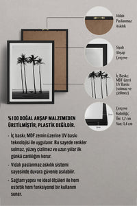 HOMEPACK Ahşap Çerçeveli Tablo Çerçeveli Poster Sanatsal Modern Duvar Dekoru BEK-8085