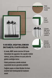 HOMEPACK Ahşap Çerçeveli Tablo Çerçeveli Poster Sanatsal Modern Duvar Dekoru BEK-8085
