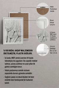 HOMEPACK Ahşap Çerçeveli Tablo Çerçeveli Poster Sanatsal Modern Duvar Dekoru BEK-8086