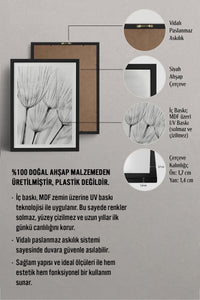 HOMEPACK Ahşap Çerçeveli Tablo Çerçeveli Poster Sanatsal Modern Duvar Dekoru BEK-8086