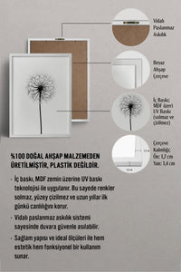 HOMEPACK Ahşap Çerçeveli Tablo Çerçeveli Poster Sanatsal Modern Duvar Dekoru BEK-8087