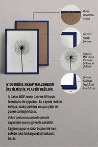 HOMEPACK Ahşap Çerçeveli Tablo Çerçeveli Poster Sanatsal Modern Duvar Dekoru BEK-8087