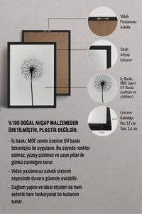 HOMEPACK Ahşap Çerçeveli Tablo Çerçeveli Poster Sanatsal Modern Duvar Dekoru BEK-8087