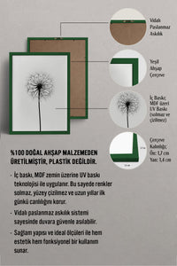 HOMEPACK Ahşap Çerçeveli Tablo Çerçeveli Poster Sanatsal Modern Duvar Dekoru BEK-8087