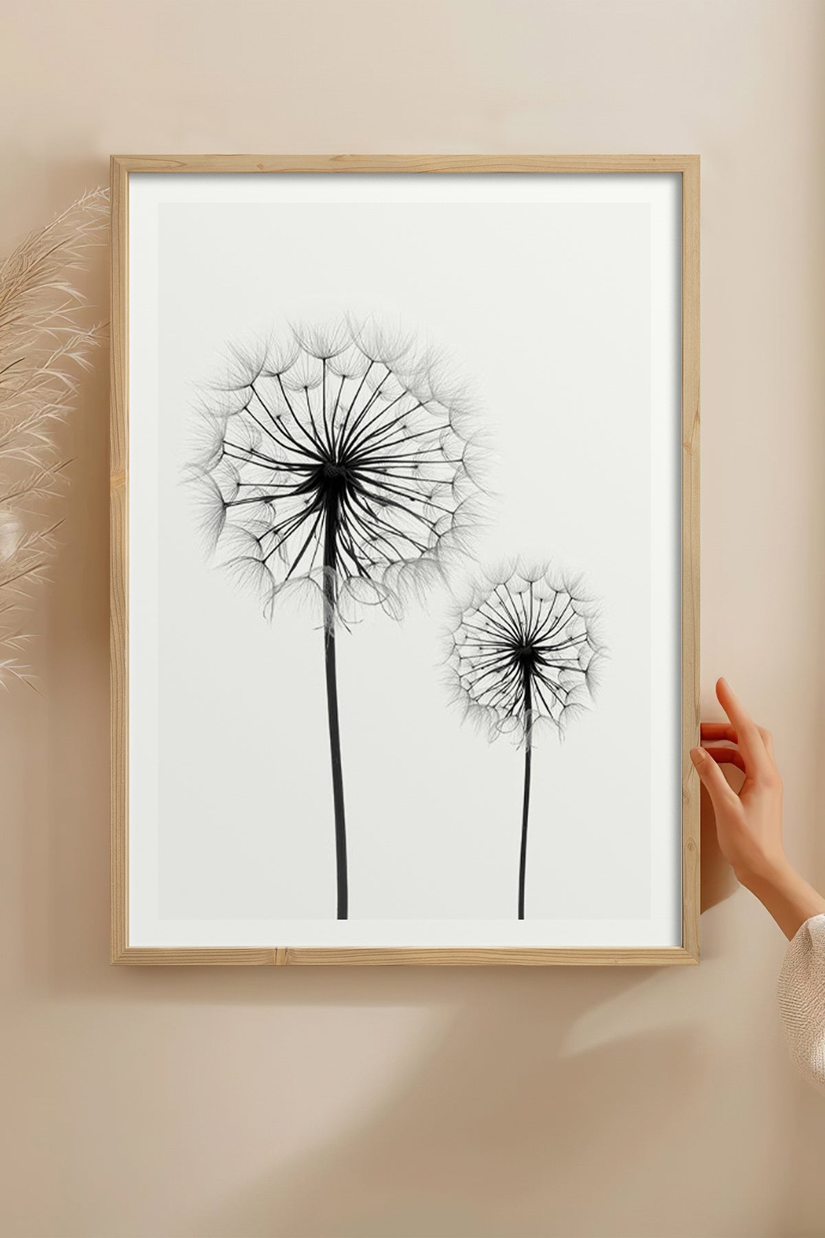HOMEPACK Ahşap Çerçeveli Tablo Çerçeveli Poster Sanatsal Modern Duvar Dekoru BEK-8088