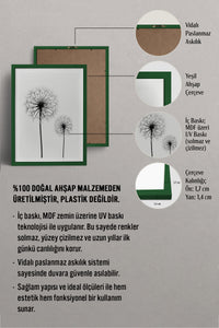 HOMEPACK Ahşap Çerçeveli Tablo Çerçeveli Poster Sanatsal Modern Duvar Dekoru BEK-8088