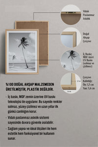HOMEPACK Ahşap Çerçeveli Tablo Çerçeveli Poster Sanatsal Modern Duvar Dekoru BEK-8089