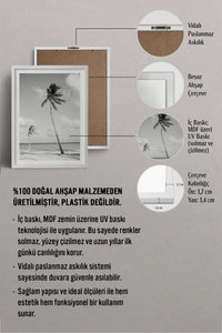 HOMEPACK Ahşap Çerçeveli Tablo Çerçeveli Poster Sanatsal Modern Duvar Dekoru BEK-8089