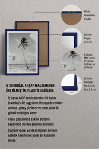HOMEPACK Ahşap Çerçeveli Tablo Çerçeveli Poster Sanatsal Modern Duvar Dekoru BEK-8089