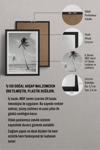 HOMEPACK Ahşap Çerçeveli Tablo Çerçeveli Poster Sanatsal Modern Duvar Dekoru BEK-8089