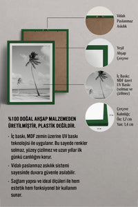 HOMEPACK Ahşap Çerçeveli Tablo Çerçeveli Poster Sanatsal Modern Duvar Dekoru BEK-8089