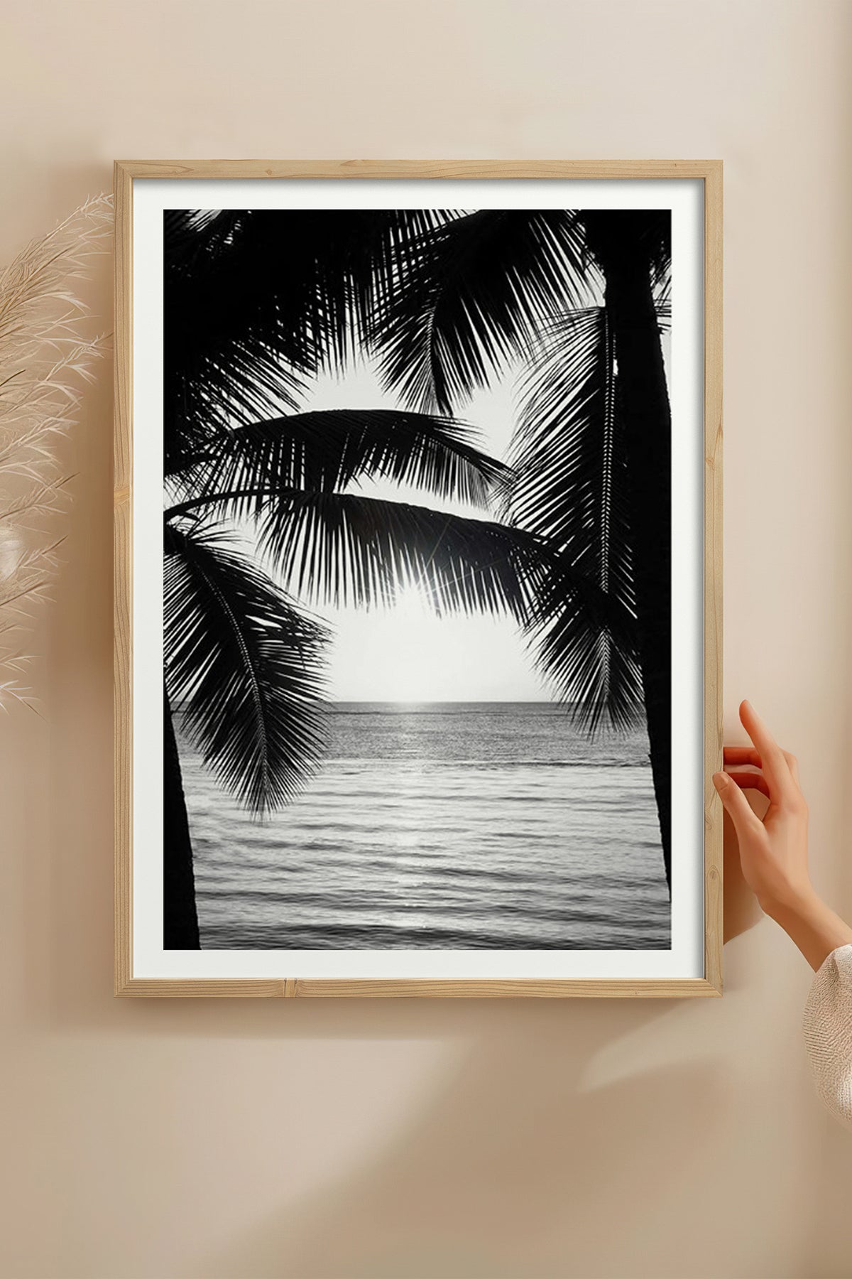 HOMEPACK Ahşap Çerçeveli Tablo Çerçeveli Poster Sanatsal Modern Duvar Dekoru BEK-8090