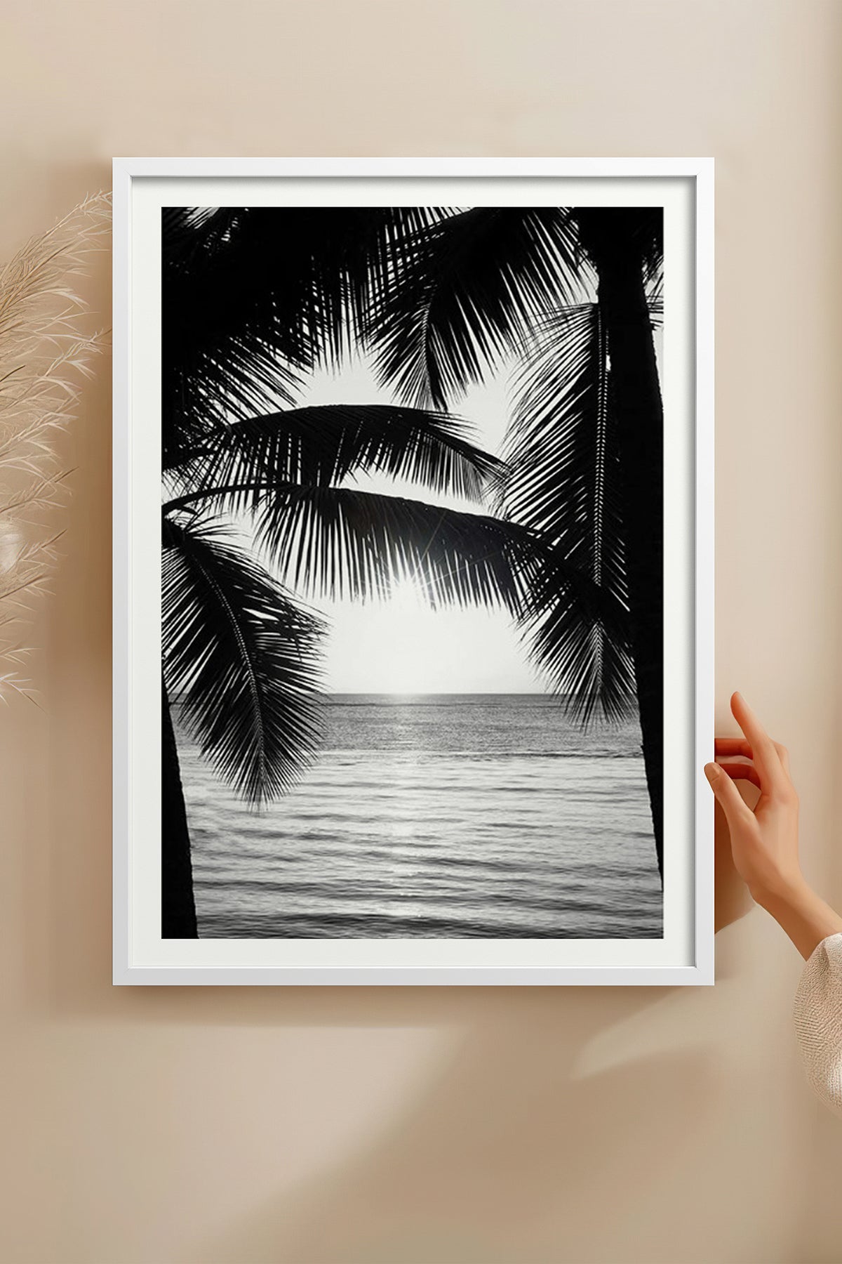 HOMEPACK Ahşap Çerçeveli Tablo Çerçeveli Poster Sanatsal Modern Duvar Dekoru BEK-8090