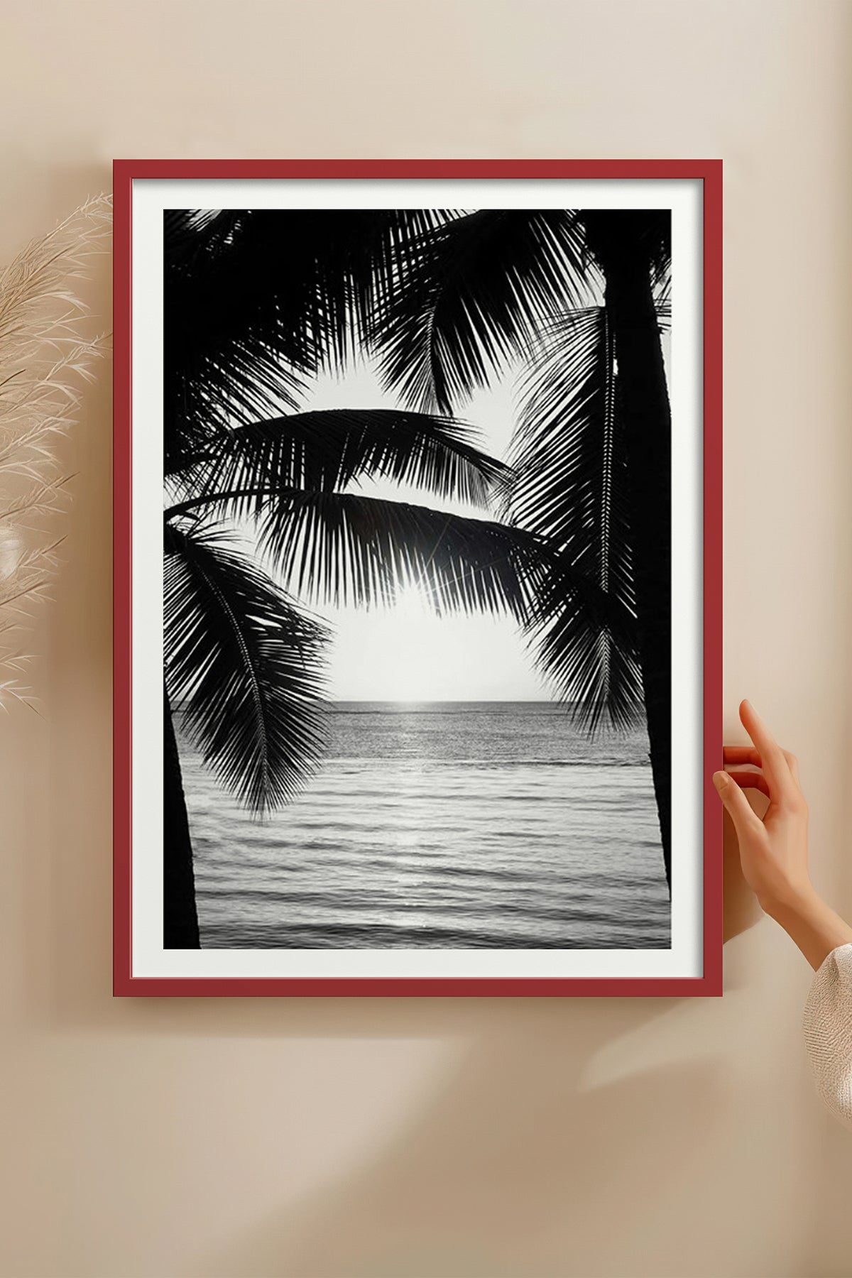 HOMEPACK Ahşap Çerçeveli Tablo Çerçeveli Poster Sanatsal Modern Duvar Dekoru BEK-8090