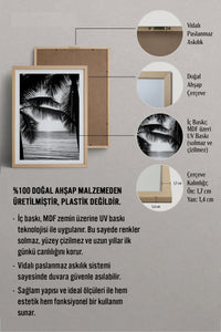 HOMEPACK Ahşap Çerçeveli Tablo Çerçeveli Poster Sanatsal Modern Duvar Dekoru BEK-8090