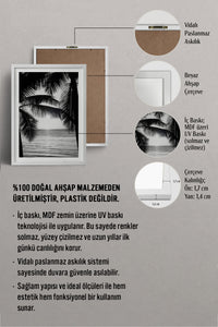 HOMEPACK Ahşap Çerçeveli Tablo Çerçeveli Poster Sanatsal Modern Duvar Dekoru BEK-8090