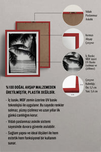HOMEPACK Ahşap Çerçeveli Tablo Çerçeveli Poster Sanatsal Modern Duvar Dekoru BEK-8090