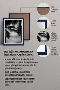 HOMEPACK Ahşap Çerçeveli Tablo Çerçeveli Poster Sanatsal Modern Duvar Dekoru BEK-8090