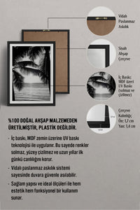 HOMEPACK Ahşap Çerçeveli Tablo Çerçeveli Poster Sanatsal Modern Duvar Dekoru BEK-8090