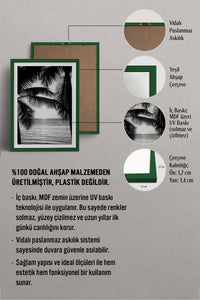 HOMEPACK Ahşap Çerçeveli Tablo Çerçeveli Poster Sanatsal Modern Duvar Dekoru BEK-8090