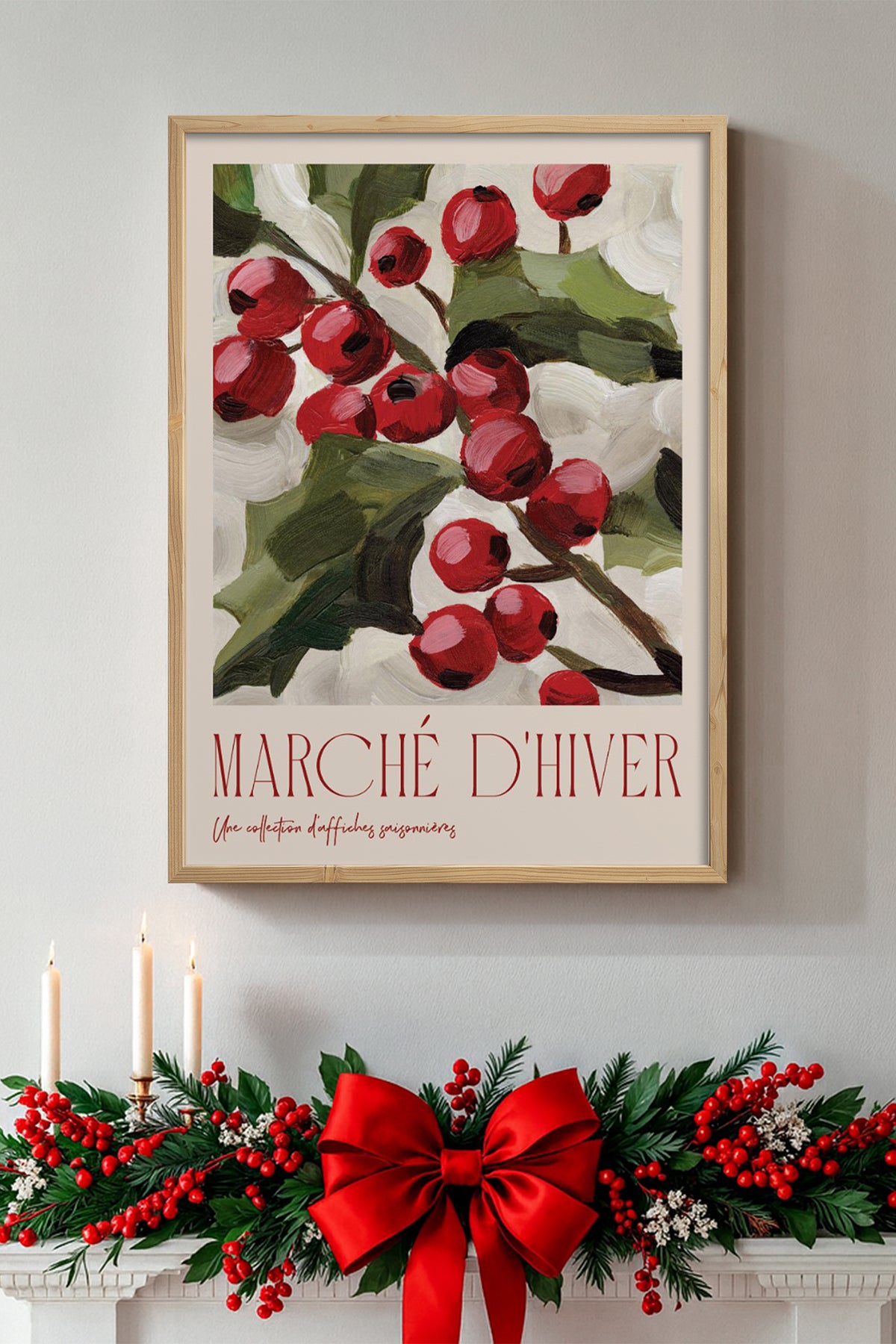HOMEPACK Ahşap Çerçeveli Tablo Çerçeveli Poster Sanatsal Modern Duvar Dekoru BEK-8091
