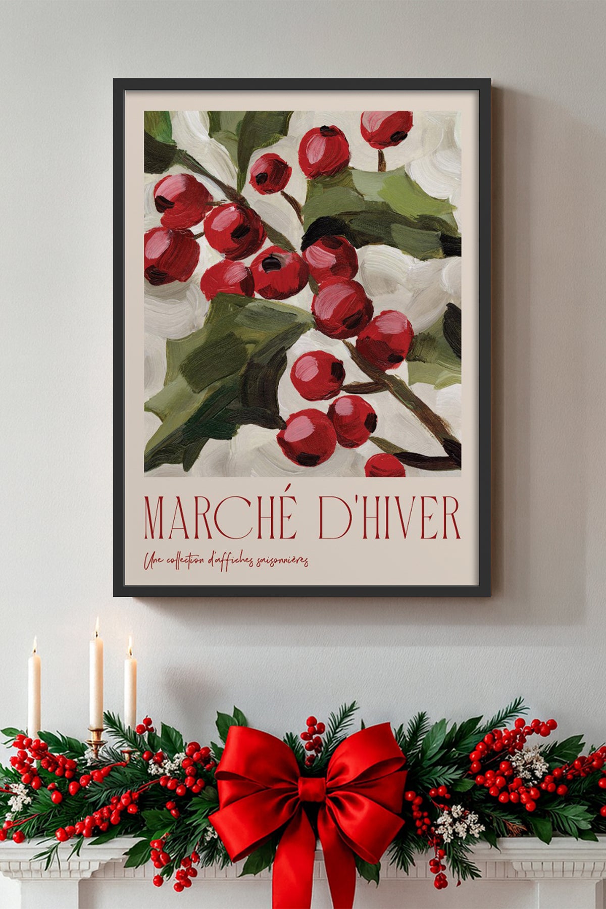 HOMEPACK Ahşap Çerçeveli Tablo Çerçeveli Poster Sanatsal Modern Duvar Dekoru BEK-8091