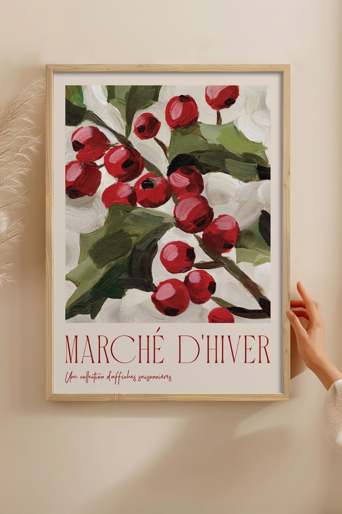 HOMEPACK Ahşap Çerçeveli Tablo Çerçeveli Poster Sanatsal Modern Duvar Dekoru BEK-8091