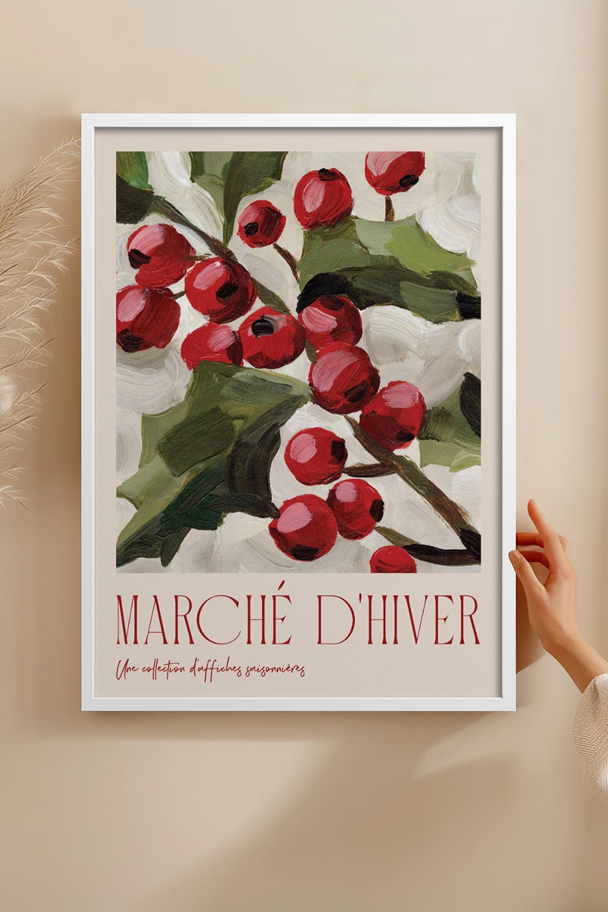 HOMEPACK Ahşap Çerçeveli Tablo Çerçeveli Poster Sanatsal Modern Duvar Dekoru BEK-8091