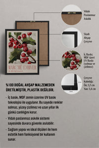 HOMEPACK Ahşap Çerçeveli Tablo Çerçeveli Poster Sanatsal Modern Duvar Dekoru BEK-8091