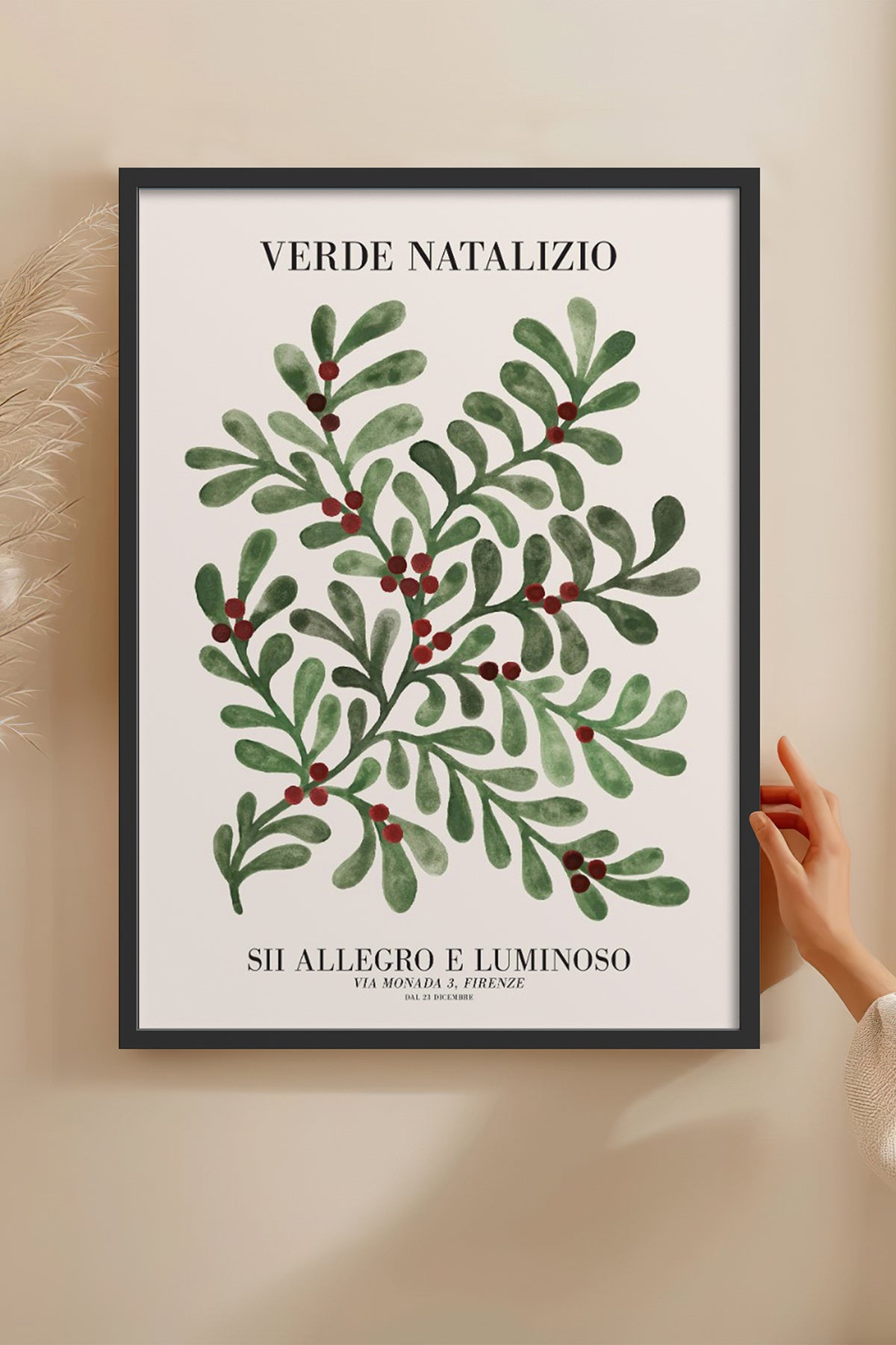 HOMEPACK Ahşap Çerçeveli Tablo Çerçeveli Poster Sanatsal Modern Duvar Dekoru BEK-8092