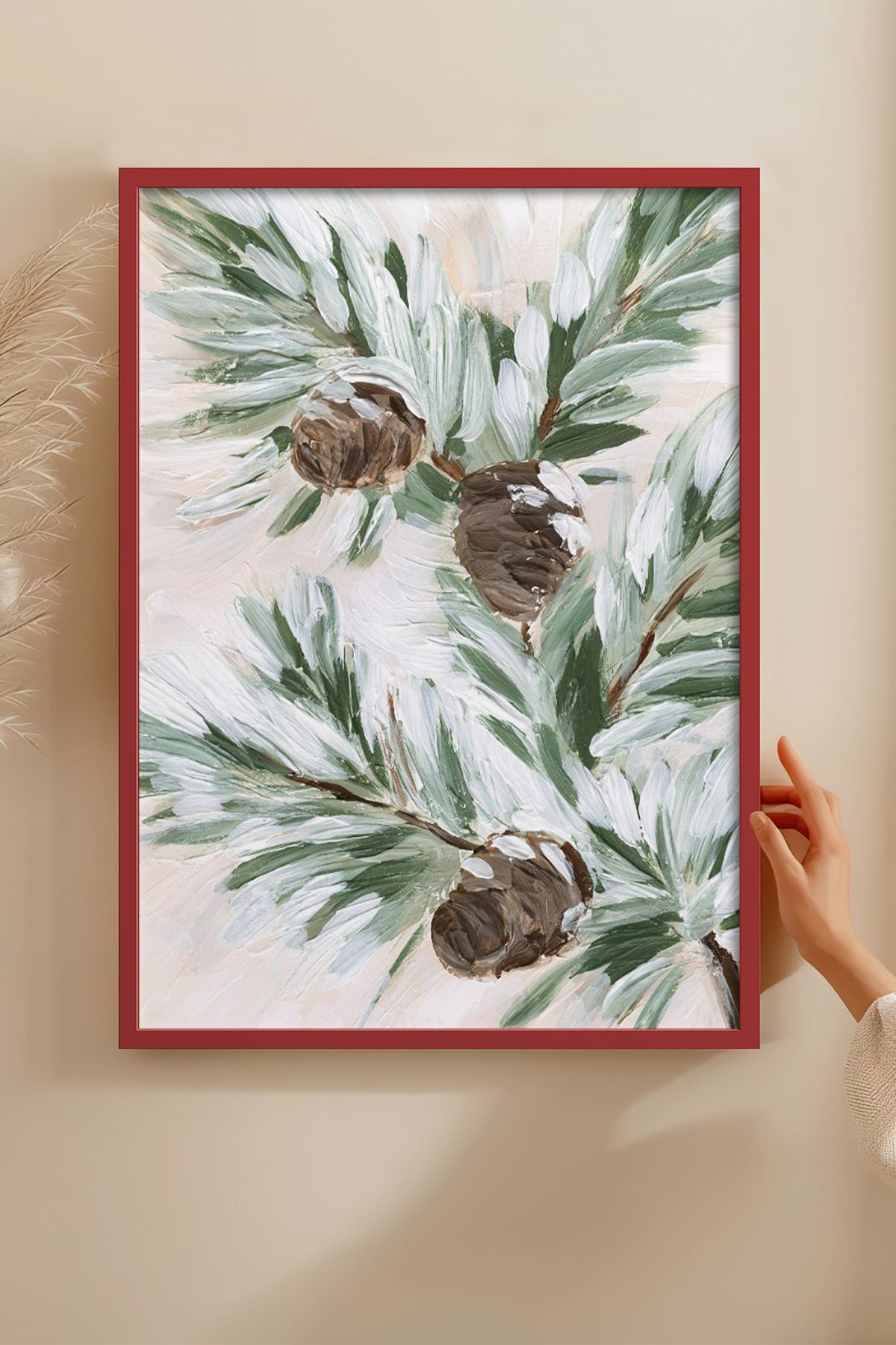 HOMEPACK Ahşap Çerçeveli Tablo Çerçeveli Poster Sanatsal Modern Duvar Dekoru BEK-8094