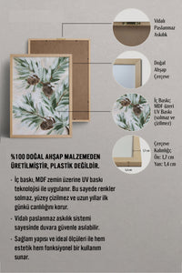 HOMEPACK Ahşap Çerçeveli Tablo Çerçeveli Poster Sanatsal Modern Duvar Dekoru BEK-8094