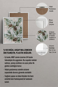 HOMEPACK Ahşap Çerçeveli Tablo Çerçeveli Poster Sanatsal Modern Duvar Dekoru BEK-8094