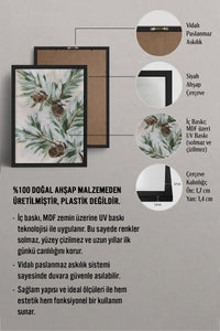 HOMEPACK Ahşap Çerçeveli Tablo Çerçeveli Poster Sanatsal Modern Duvar Dekoru BEK-8094