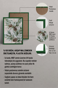 HOMEPACK Ahşap Çerçeveli Tablo Çerçeveli Poster Sanatsal Modern Duvar Dekoru BEK-8094