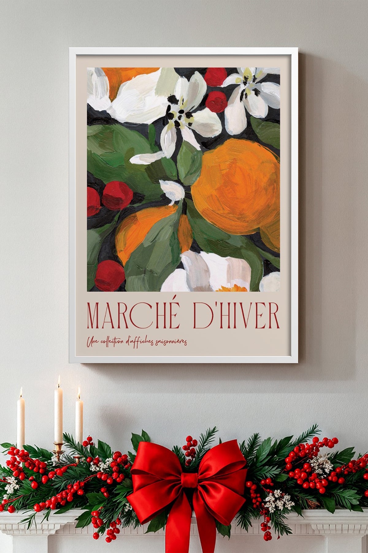 HOMEPACK Ahşap Çerçeveli Tablo Çerçeveli Poster Sanatsal Modern Duvar Dekoru BEK-8095