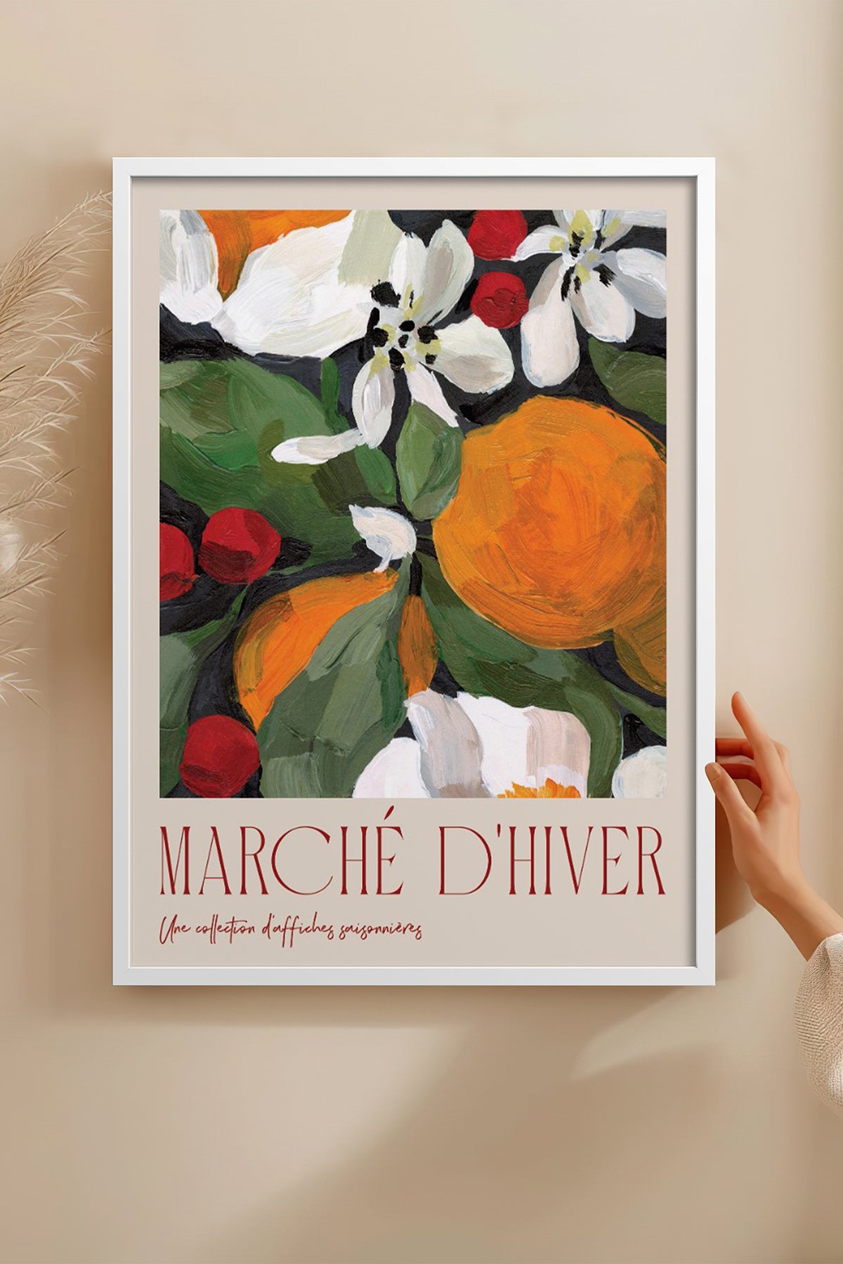 HOMEPACK Ahşap Çerçeveli Tablo Çerçeveli Poster Sanatsal Modern Duvar Dekoru BEK-8095