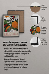HOMEPACK Ahşap Çerçeveli Tablo Çerçeveli Poster Sanatsal Modern Duvar Dekoru BEK-8095