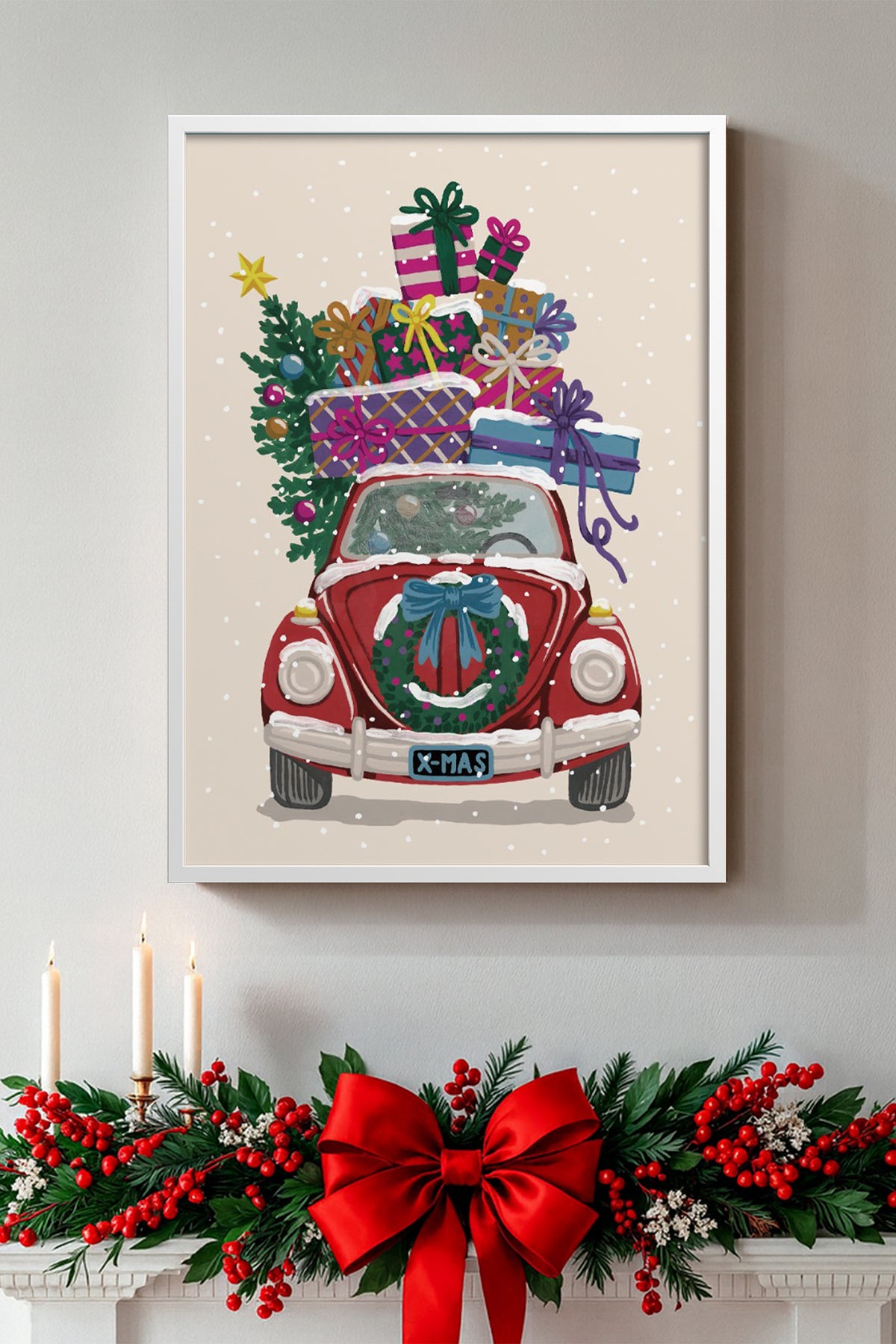 HOMEPACK Ahşap Çerçeveli Tablo Çerçeveli Poster Sanatsal Modern Duvar Dekoru BEK-8096