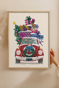 HOMEPACK Ahşap Çerçeveli Tablo Çerçeveli Poster Sanatsal Modern Duvar Dekoru BEK-8096