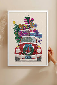 HOMEPACK Ahşap Çerçeveli Tablo Çerçeveli Poster Sanatsal Modern Duvar Dekoru BEK-8096