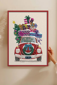 HOMEPACK Ahşap Çerçeveli Tablo Çerçeveli Poster Sanatsal Modern Duvar Dekoru BEK-8096
