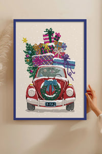 HOMEPACK Ahşap Çerçeveli Tablo Çerçeveli Poster Sanatsal Modern Duvar Dekoru BEK-8096