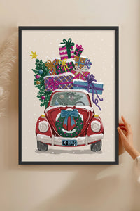 HOMEPACK Ahşap Çerçeveli Tablo Çerçeveli Poster Sanatsal Modern Duvar Dekoru BEK-8096