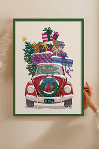 HOMEPACK Ahşap Çerçeveli Tablo Çerçeveli Poster Sanatsal Modern Duvar Dekoru BEK-8096