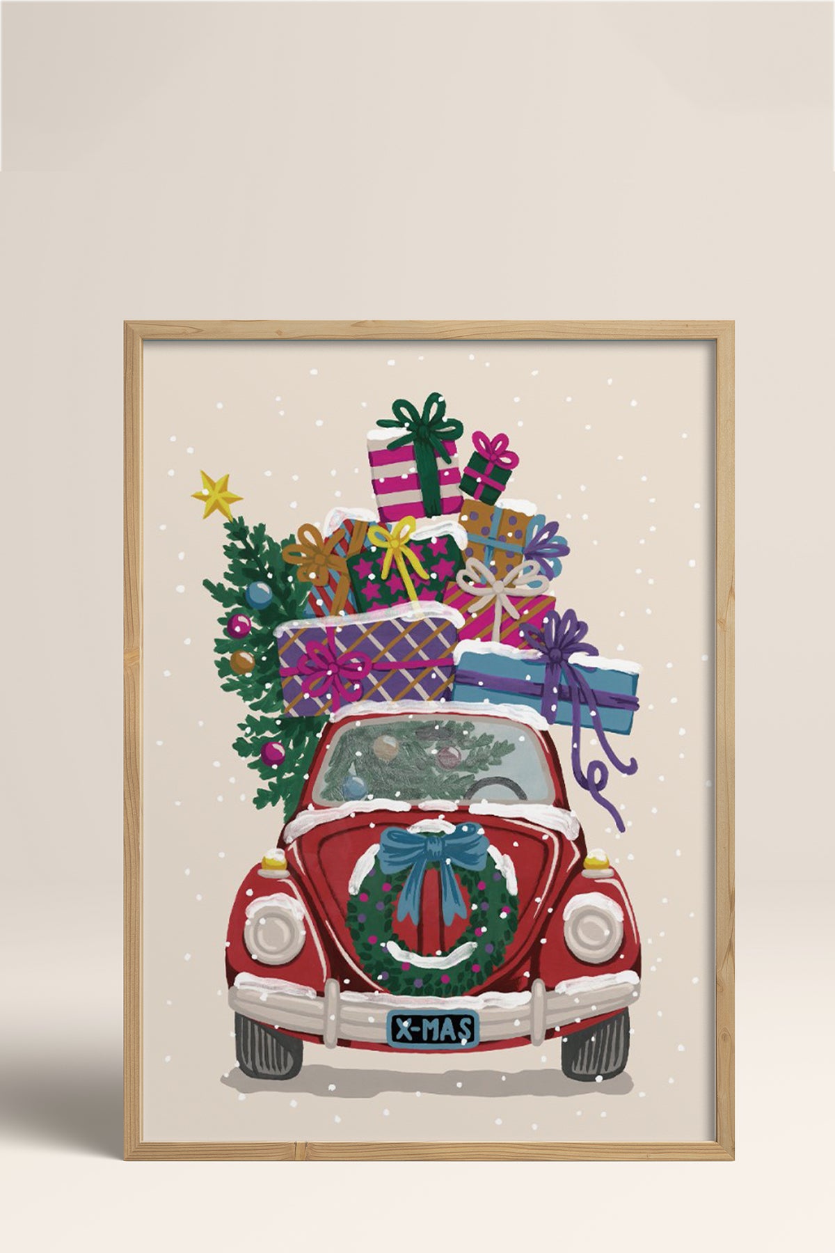 HOMEPACK Ahşap Çerçeveli Tablo Çerçeveli Poster Sanatsal Modern Duvar Dekoru BEK-8096