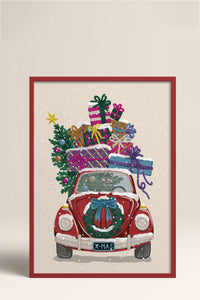 HOMEPACK Ahşap Çerçeveli Tablo Çerçeveli Poster Sanatsal Modern Duvar Dekoru BEK-8096