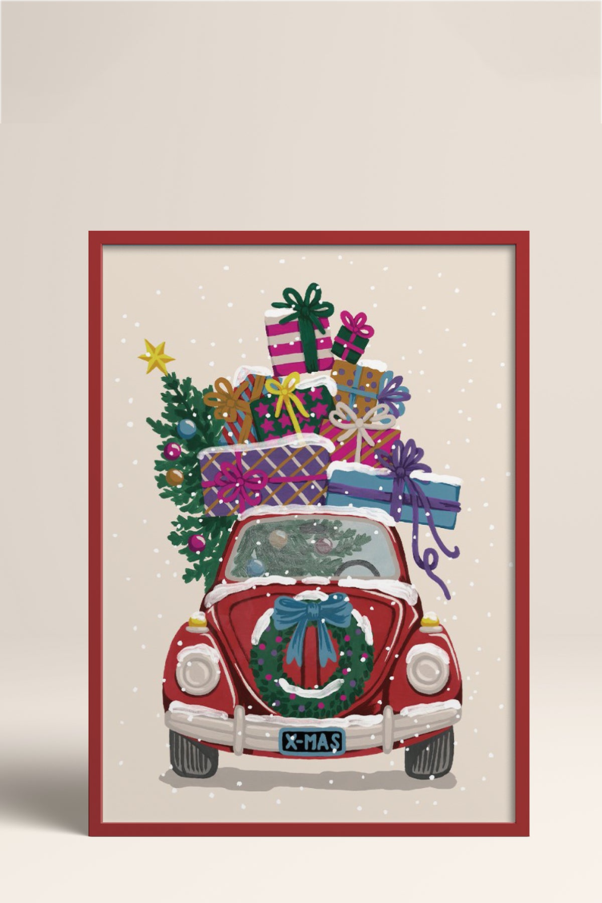 HOMEPACK Ahşap Çerçeveli Tablo Çerçeveli Poster Sanatsal Modern Duvar Dekoru BEK-8096
