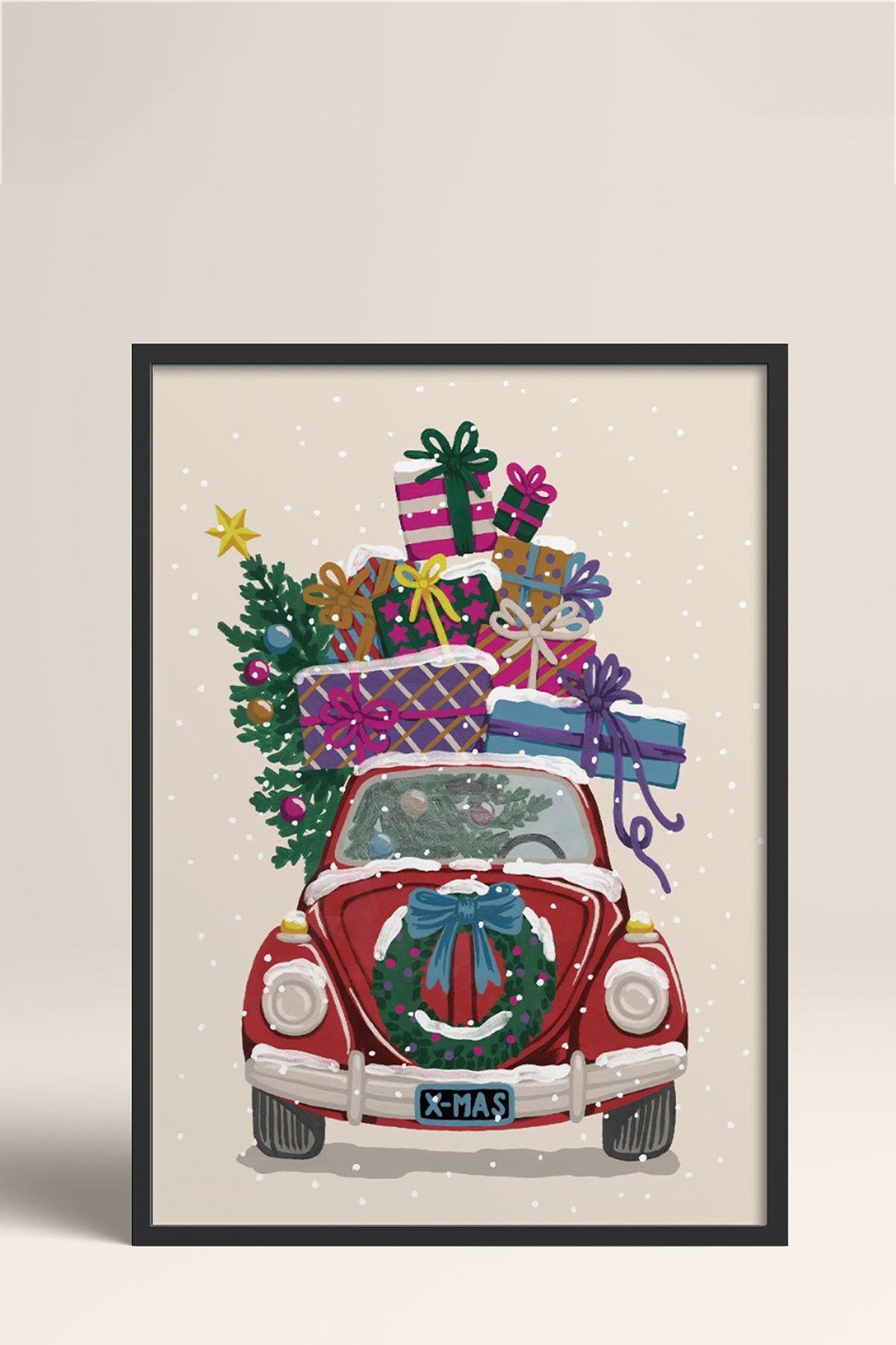 HOMEPACK Ahşap Çerçeveli Tablo Çerçeveli Poster Sanatsal Modern Duvar Dekoru BEK-8096