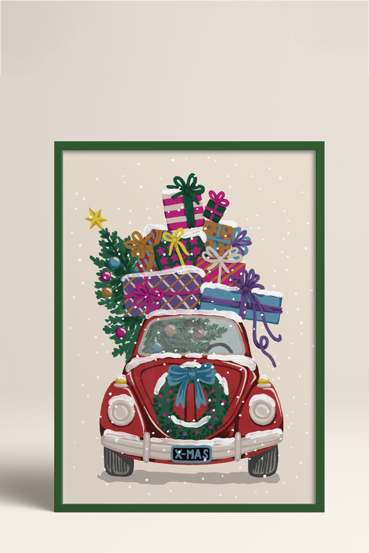 HOMEPACK Ahşap Çerçeveli Tablo Çerçeveli Poster Sanatsal Modern Duvar Dekoru BEK-8096